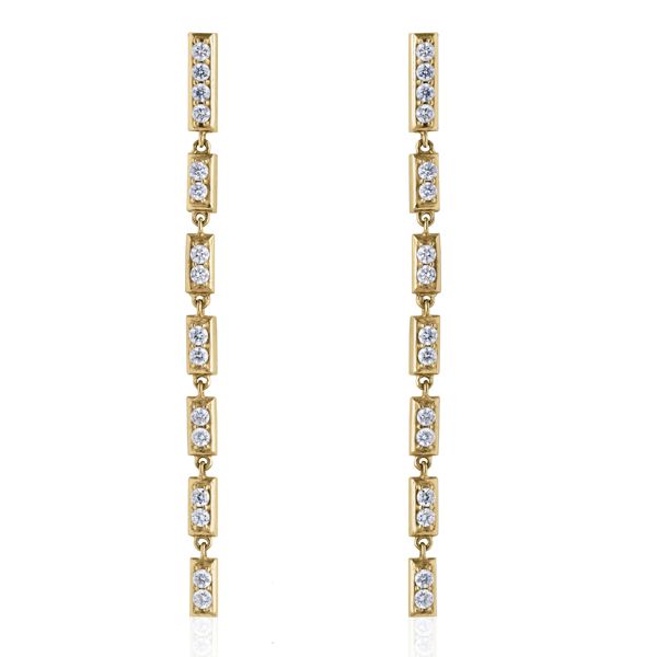 Серьги Glimmer из желтого золота 18 карат с бриллиантами