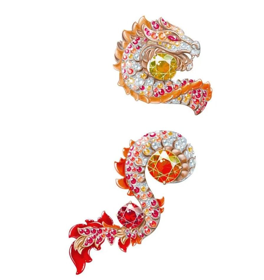 Брошь высокого ювелирного искусства в виде дракона от Piaget Брошь высокого ювелирного искусства в виде дракона от Piaget