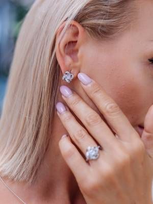 серебряные серьги