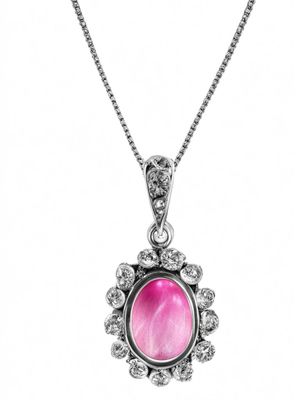 Подвески с розовыми камнями