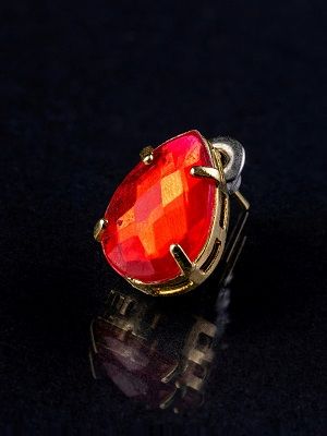 Серьги с красными камнями
