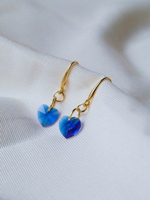 Серьги с синими камнями