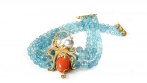 Украшения с аквамарином для именинников марта, ч. 1