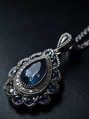 колье с сапфиром