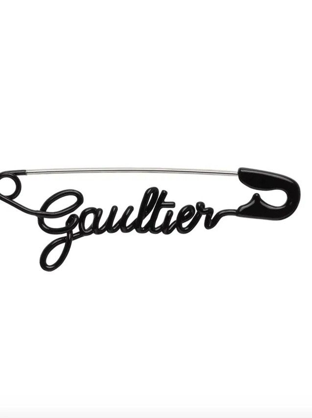 Серьга The Gaultier от Jean Paul Gaultier в серебряно-черном цвете