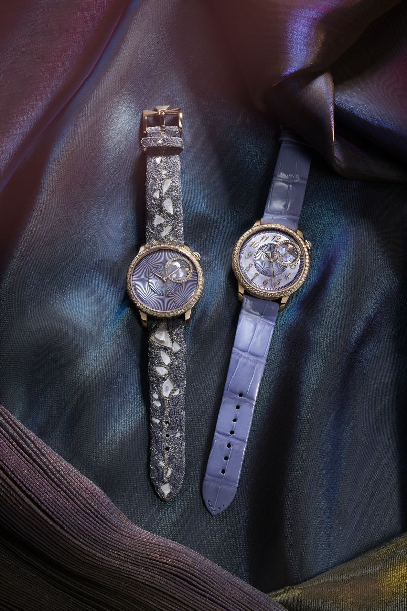 Уникальные концептуальные часы Vacheron Constantin Égérgie – The Pleats of Time (слева) и лимитированные часы Égerie Moonphase (справа) были разработаны совместно с дизайнером высокой моды Ицин Инь