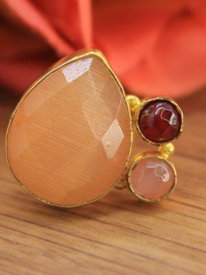 кольцо с гранатом