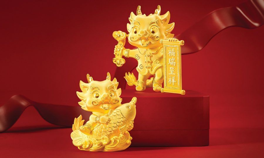 Украшения Dragon of Fortune 2024 года от Chow Tai Fook 