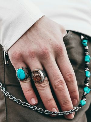 кольца с бирюзой