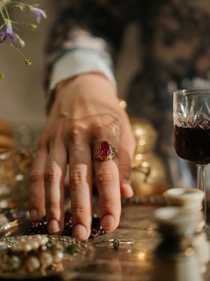 кольцо с рубином