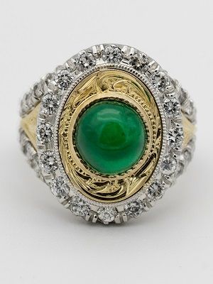 кольцо с изумрудом