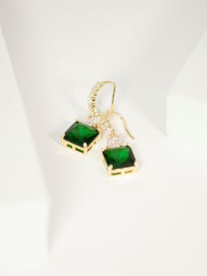 серьги с изумрудом