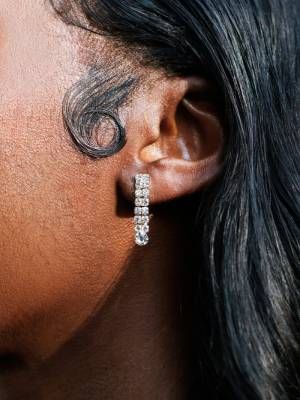 серьги с цирконом