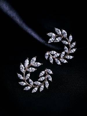 серьги с цирконом