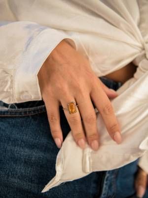 кольцо с цитрином