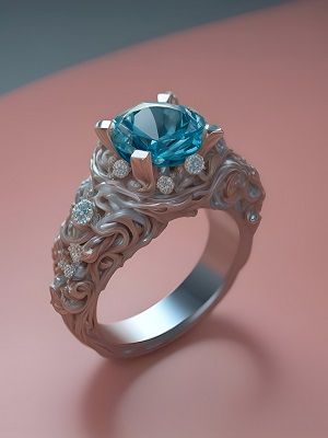 кольцо с цирконом