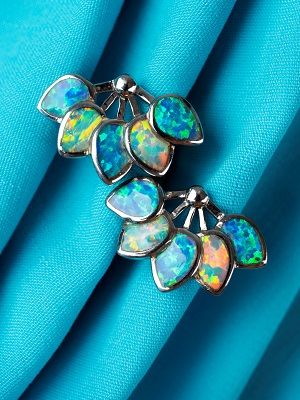 серьги с опалом