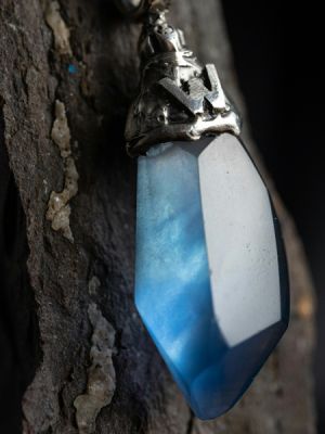 подвеска с аквамарином