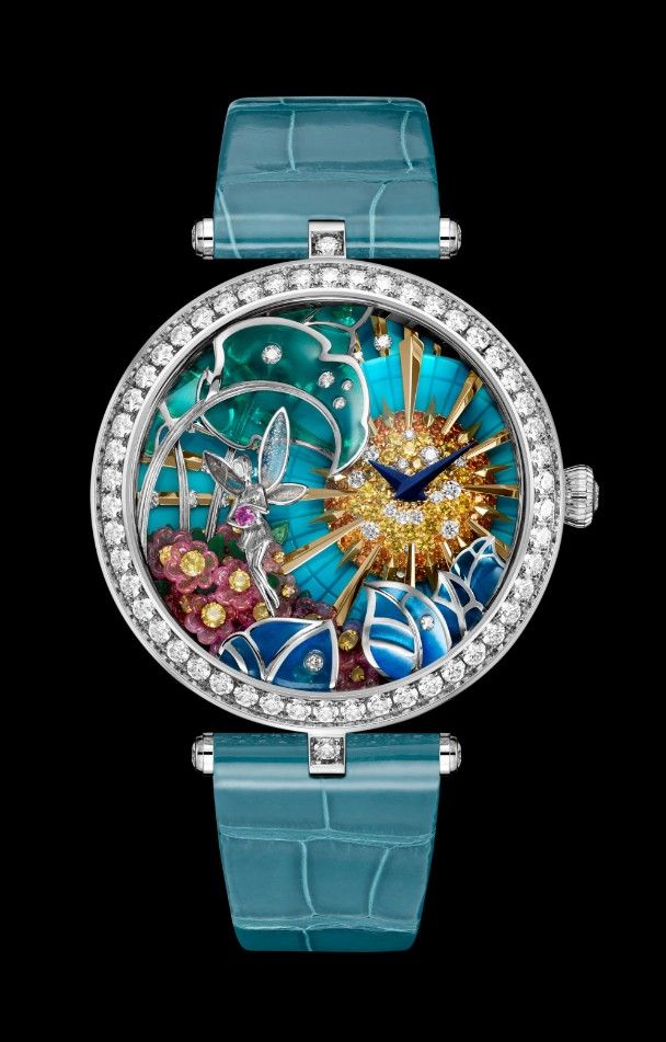 Часы Lady Arpels Jour Enchanté, выполненные в новой технике эмали façonné Van Cleef & Arpels