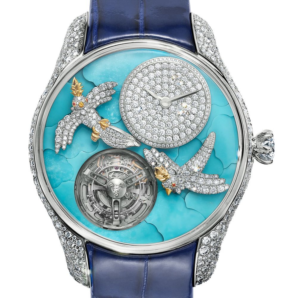 Часы высокого ювелирного искусства Bird on a Flying Tourbillon от Tiffany & Co. 