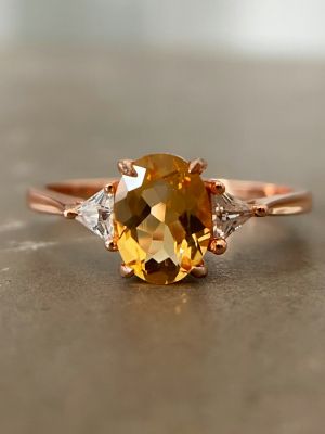 кольцо с цитрином