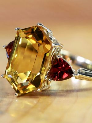 кольцо с цитрином