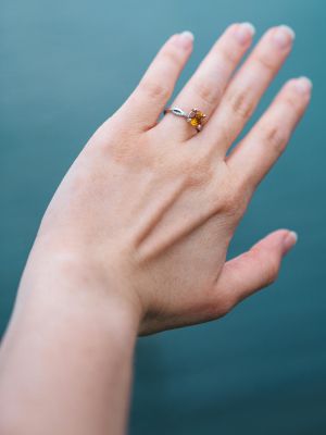 кольцо с цитрином