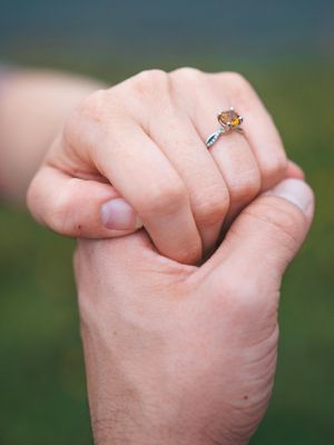 кольцо с цитрином