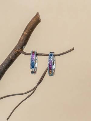 серьги с фианитом