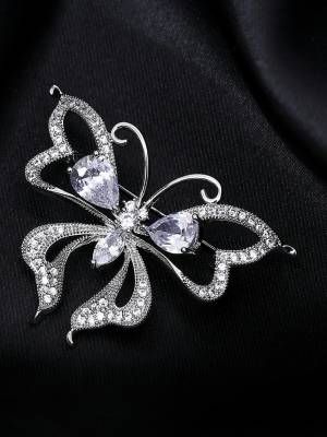 брошь с горным хрусталем