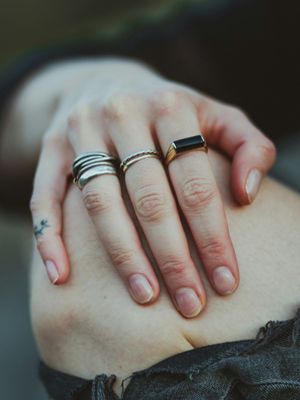 кольцо с раухтопазом