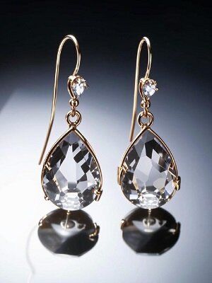 серьги с горным хрусталем