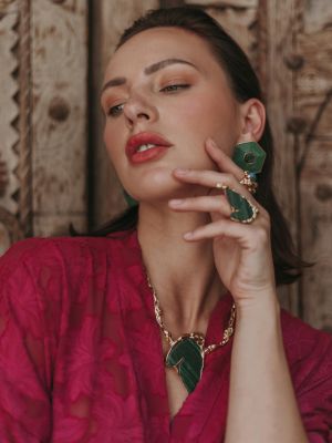 кольцо с агатом