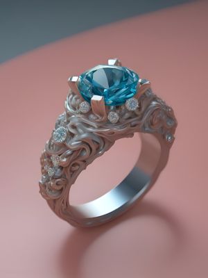 кольцо с топазом