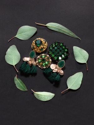 серьги с жадеитом