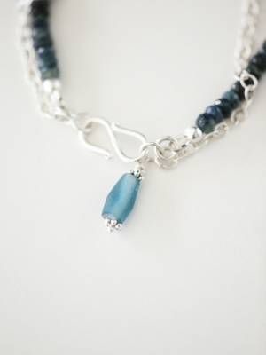 серебряное колье