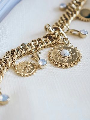 колье с горным хрусталем