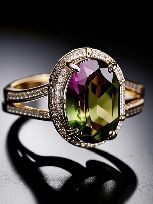 кольцо с турмалином