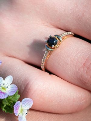 кольцо с раухтопазом