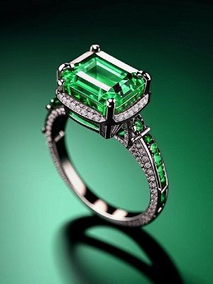 кольцо с изумрудом