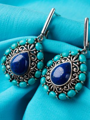серьги с лазуритом