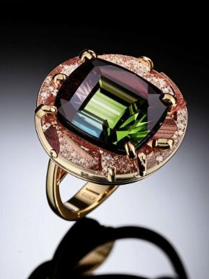 кольцо с турмалином