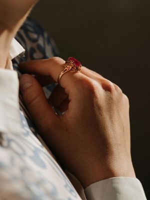 кольцо с рубином