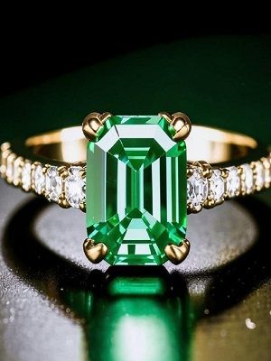 кольцо с изумрудом