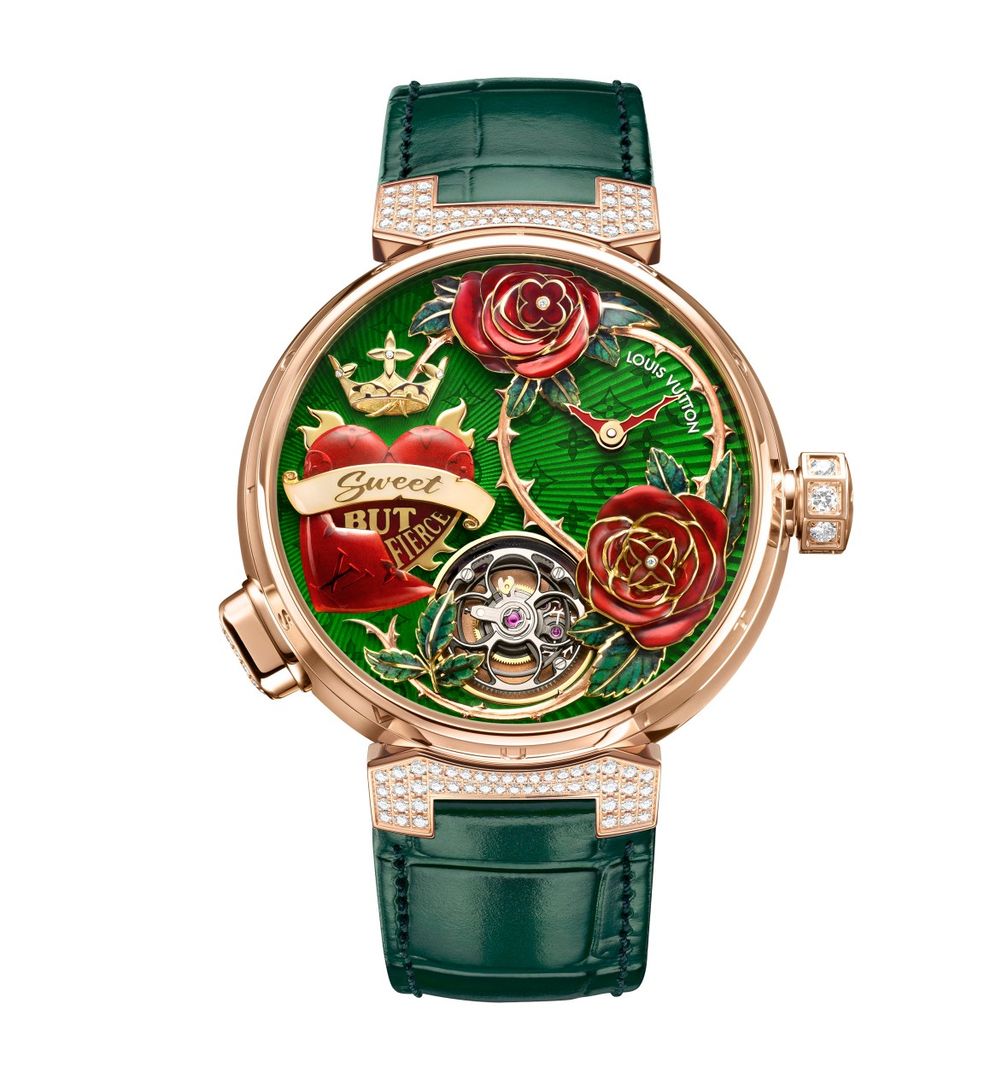 Часы Tambour Fiery Heart от Louis Vuitton
