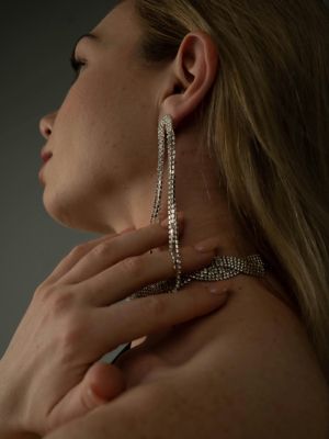 серьги с бриллиантом