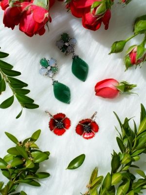 серьги с агатом