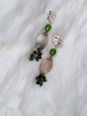 серьги с агатом