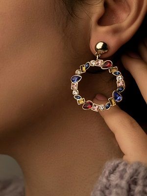 серьги с гранатом