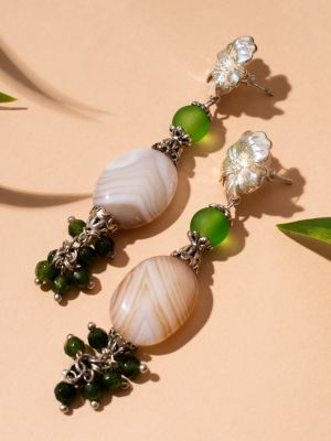 серьги с агатом